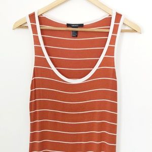 Forever 21 Dresses - F21 Rust + Cream Striped Midi Tank Dress Forever 21 Dresses - F21 Rust + Cream Striped Midi Tank Dress